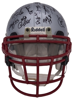 2001 Bobby Hamilton Game Used, Team Signed & Photo Matched New England Patriots Super Bowl XXXVI Winning Helmet With 30 Signatures Featuring Tom Brady (JSA & Sports Investors Authentication)